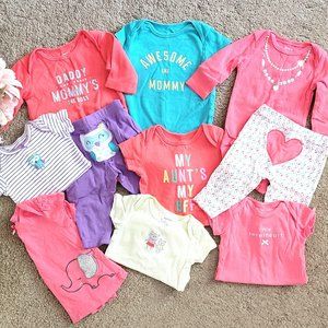 Carters girls 10-piece bundle 3-month
